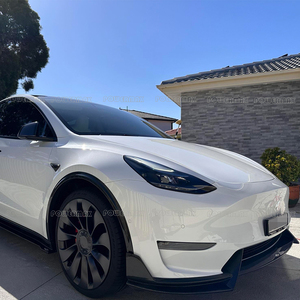 Vente en gros de jupes latérales avant en fibre de carbone sèche style AD Kit de carrosserie pour Tesla Model Y Diffuseur arrière Spoiler de toit Couvertures de rétroviseurs - Product Image 5