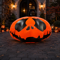 Citrouille géante gonflable transparente en PVC pour fête d'Halloween, décoration extérieure, affichage personnalisé pour festival