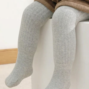 Collants en peluche épais pour enfants, chaussettes unisexe, de couleur unie, chaude, pour l'hiver, avec Double aiguille, pour filles - Product Image 1