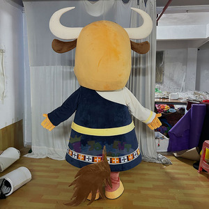 Godimento personalizzabile a tema tibetano <span class=keywords><strong>Yak</strong></span> professionale evento promozionale Costume da mascotte ordine minimo pezzo Unisex adulto - Product Image 4