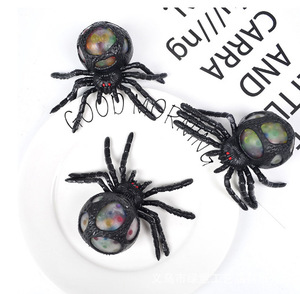 Giocattolo Antistress in Gomma con Perline Colorate, Palla a Forma di Uva, Design Ragno di Grandi Dimensioni per Halloween, per Bambini 4-6 Anni - Product Image 6