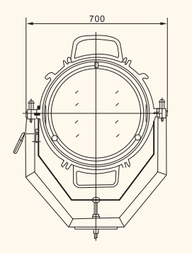 TZ1 1000W Steel Marine Search Light | ZJHAIJI Brand | IP55 Xenon Light