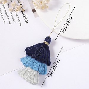 E-Magic Fashion, pompons faits à la main, faible MOQ, couleur personnalisée, cordon décoratif à 3 couches, pompons en polyester pour la décoration - Product Image 3