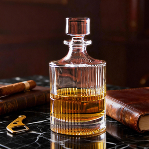 Carafe à <span class=keywords><strong>whisky</strong></span> écossais personnalisée avec logo, vente en gros, 1000 ml, en <span class=keywords><strong>verre</strong></span> cristal rond, pour vin, liqueur, cocktail - Product Image 3