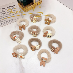 <span class=keywords><strong>Tracy</strong></span> & Herry-accesorios para el cabello de dibujos animados para niña, accesorios para el cabello de felpa con bonito patrón de animales, para Otoño e Invierno - Product Image 5
