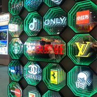 Boîte à lumière LED personnalisée, mur de fond photo tendance, enseigne lumineuse tunnel infini pour bars et salles d'exposition