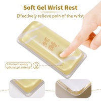Tapis de souris de jeu personnalisable en gel transparent en forme de lingot de cristal, résistant à l'eau, avec repose-poignet, pour le bureau