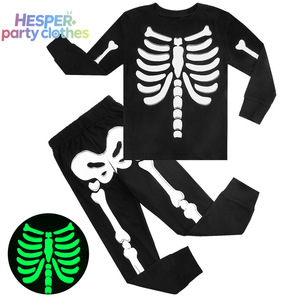 Pyjama Garçon HESPER Style Européen Halloween, Ensemble Squelette Lumineux dans le Noir pour Jeu de Rôle, Costumes Anime pour Enfants - Product Image 1