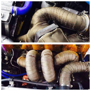 Lingsheng Sound Insulation Cotton 10m Motorcycle Exhaust Pipe Heat Shield Black Fireproof Sound <b>Absorbing</b> Strip <b>Cloth</b> - Product Image 4