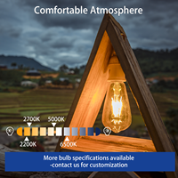 Ampoule LED à filament de verre ST19/ST58, éclairage décoratif à haut CRI90, dimmable, 8W, culot E26/E27/B22, pour la maison, l'hôtel, le commerce