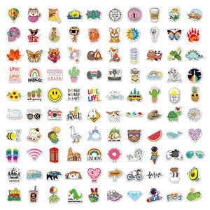 Juego de Pegatinas de PVC Impermeables Personalizadas con Diversos Estilos, Gráficos Abstractos de Perezosos Divertidos, Animales y Plantas, para Manualidades y Regalos - Product Image 3