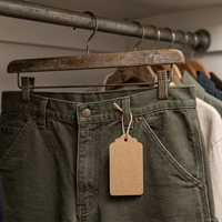 Étiquettes suspendues personnalisées en papier kraft recyclé écologique, couleurs et formes personnalisées, étiquettes de vêtements réutilisables pour chaussettes et chaussures