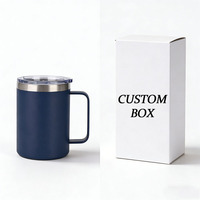 Thermos isotherme en acier inoxydable à double paroi personnalisé de 12 oz, 14 oz, 16 oz, 20 oz, gobelet de voyage sous vide, tasse à café isolée avec poignée et couvercle