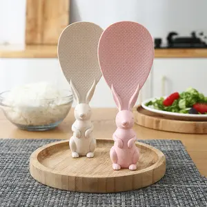 Cute rabbit rice spoon cooker spoon can stand creative House hold non-stick plastic rice spoon shovel