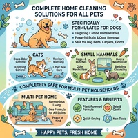 Spray Eliminador de Olores Naturales para Mascotas al por Mayor, Limpiador Profesional de Orina de Perro con >99.9% de Antibacterianos, Fábrica de Marca Privada