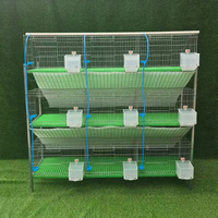 Nouvelle cage d'élevage commerciale pour lapins, type H, à 3 niveaux, en treillis métallique galvanisé à chaud, diamètre de fil 2,5/3,0 mm, longue, en promotion