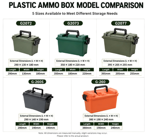 Scatola per Munizioni Personalizzabile per Caccia e Sport all'Aperto, OEM, Impermeabile, Antiurto, in Plastica, Rigida, per Trasporto Proiettili e Conservazione Attrezzi - Product Image 5