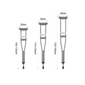 Muletas para axilas médicas ortopédicas de ayuda para caminar de mano ajustable de <span class=keywords><strong>aluminio</strong></span> de fabricación para adultos - Product Image 2
