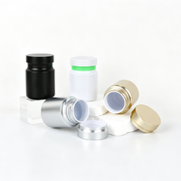 Flacon de complément en plastique électroplaqué métallique, design de luxe pour la taille, boîte à pilules pour emballage de capsules et comprimés de soins de santé