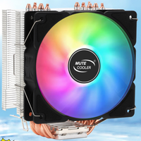 Ventilateur de refroidissement pour processeur Intel LGA 1151 1200, refroidisseur d'air pour PC, refroidisseur de processeur avec 6 caloducs et affichage de la température