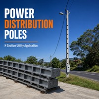Molde para Poste Eléctrico de Hormigón en Forma de I/H, con Motor de Acero al Carbono 380V, para Proyectos de Líneas de Distribución de Energía, Gran Venta en África