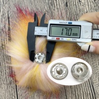 Pompon en fausse fourrure pour chapeaux Pompons moelleux pour l'artisanat DIY Accessoires de tricot amovibles pour chaussures écharpes sacs porte-clés