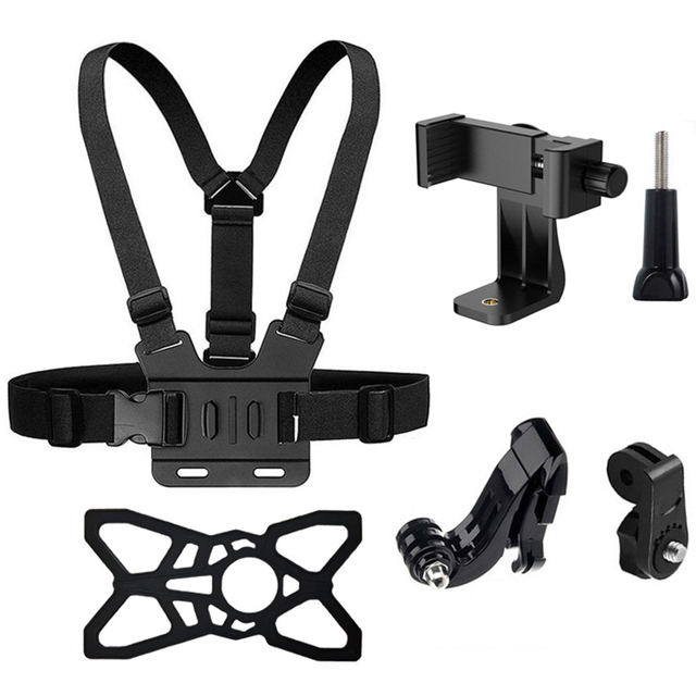 Factory 6- In-1 Chest Mount Strap Set for Gopro Hero 13 12 11 10 Action Camera Accessories