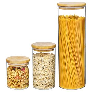 Transparent Stackable Airtight Food Storage Cans Microwaveable Glass Food Tempered Glass Lids for Kitchen Organization - Product Image 2