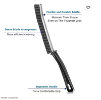 Brosse multifonctionnelle 3 en 1 à poils durs, brosse de nettoyage pour coins morts et interstices, vente en gros