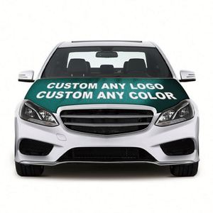 Custom Car Hood Cover <b>Flag</b> Your Own Logo Design Color Pattern National Theme Elastic Fit Rearview Mirror - Product Image 5