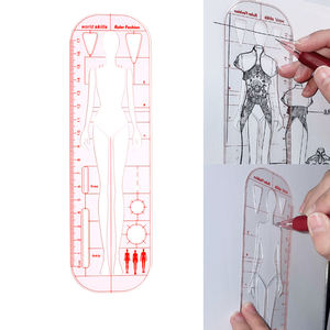 패션 모델 통치자 인간 템플릿 1pc 여자 여자 몸 옷 원피스 디자이너 도구 패션 드로잉 - Product Image 4