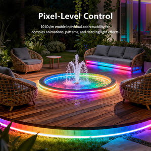 Tube lumineux LED néon multicolore intelligent Banqcn RGBIC pour boîte de nuit avec contrôle musical via application Wi-Fi et télécommande pour la décoration DIY à domicile - Product Image 6