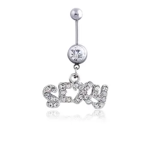 Sexy Belly Button Ring Body Piercing Jewelry Wholesale 14G Stainless Steel Sexy Navel Bar
