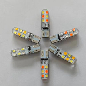 12V T10 W5W bombilla LED para coche 194 168 5630 6SMD Lámpara de lectura Interior de coche de silicona Gel de sílice cuña impermeable al por mayor - Product Image 1