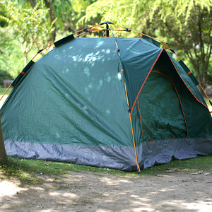 Tente de camping extérieure imperméable pour 3-4 personnes, quatre saisons, ouverture automatique rapide, design camouflage, pour les vacances, la pêche et autres activités - Product Image 6