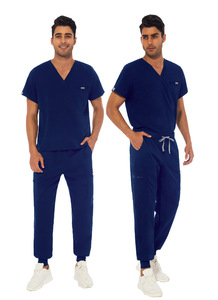 Kualitas tinggi multi-warna polos kostum penjara logo kustom scrub setelan celana atas logo oem seragam scrub spa salon kecantikan - Product Image 5