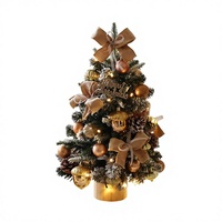 Ensemble d'arbre de Noël de bureau en PVC fait main transfrontalier 45 cm, couronne de Noël, décoration de porte, présentoir de fenêtre, vente en gros disponible