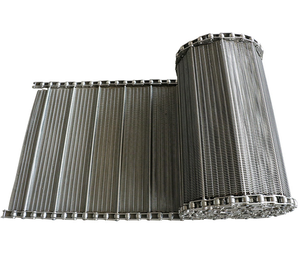 Zincir tipi metal zincirli konveyör kemer 304 paslanmaz çelik tel örgü kemer soğutma konveyör bandı - Product Image 4