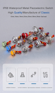 16mm 19mm <strong>Smart</strong> Sensor 12V 24V 220V Control Switch <strong>Push</strong> <strong>Button</strong> on off Latching Stepless Dimming Touch Light Switch - Product Image 2