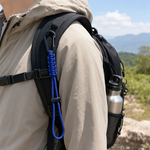 Dragonne de sécurité réglable tressée <span class=keywords><strong>à</strong></span> la main pour extérieur, robuste, anti-perte, pour gants, appareil photo, lampe de poche, équipement de camping - Product Image 5