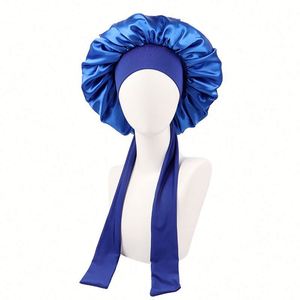 Bonnet de nuit en satin pour femme Four Seasons Home, foulard enveloppant pour cheveux bouclés avec bande à nouer, cadeau promotionnel - Product Image 3
