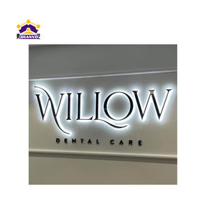 Enseigne lumineuse LED de bonne qualité, logo 3D suspendu, signalétique murale pour magasin, affichage publicitaire, lettres éclairées par l'avant ou par l'arrière - Product Image 2