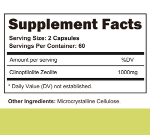 Cápsulas de Suplemento Dietético de <span class=keywords><strong>Zeolita</strong></span> en Existencia, Clinoptilolita en Polvo de <span class=keywords><strong>Zeolita</strong></span> 500mg, 120 Cápsulas de <span class=keywords><strong>Zeolita</strong></span> Activada - Product Image 2