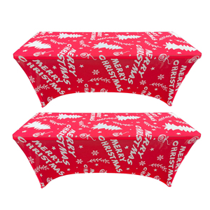Nappe de Noël imperméable pour restaurant, hôtel, banquet, fête de fin d'année, nappe en polyester réutilisable - Product Image 1