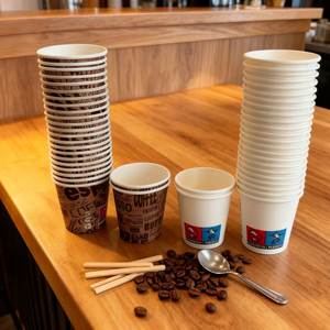 <b>Small</b> Size Disposable High Quality Custom Single Wall Takeaway 2.5 Oz Paper Cup for Hot Drinks Cafe Tea Snacks - Product Image 6