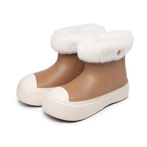 Bottes de neige antidérapantes imperméables <span class=keywords><strong>amovible</strong></span> doublure en peluche chaude pantoufles en coton extérieur coupe-vent plate-forme bottes de neige pour les filles - Product Image 1