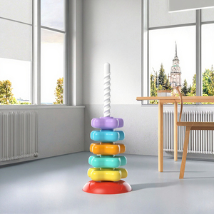 ของเล่นเสริม<span class=keywords><strong>พัฒนาการ</strong></span>เด็กเล็ก <span class=keywords><strong>0</strong></span>-<span class=keywords><strong>1</strong></span> <span class=keywords><strong>ปี</strong></span> วงแหวนหมุนซ้อนกันได้ รูปทรงรุ้ง มีเสียงเพลง ปลอดภัยสำหรับเด็กกัดเล่น ขายส่ง - Product Image 6