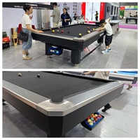 Table de billard professionnelle de haute qualité, prix de gros, 9 pieds, retour de balle de tournoi, plateau en ardoise, pieds en bois massif