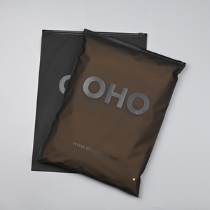 Hot Selling Reusable <strong>Plastic</strong> Packaging Clothes Eco-friendly And Durable Black Translucent Frosted Zipper Bag For Garment Packing - Product Image 1