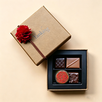 Boîtes à chocolat en papier artistique avec couvercle et base personnalisés, estampage à chaud en or, emballage de luxe noir pour chocolats et bonbons pour les marques haut de gamme
